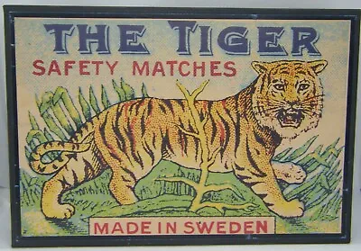 The Tiger Safety Matches Sweden Large Store Advertising Display Box Empty • $17.37