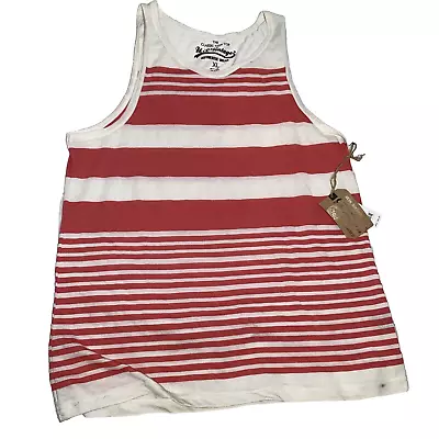 NEW US Vintage Classic Tank Top  Mens XL Striped Tank Top Authentic Wear • $8.50