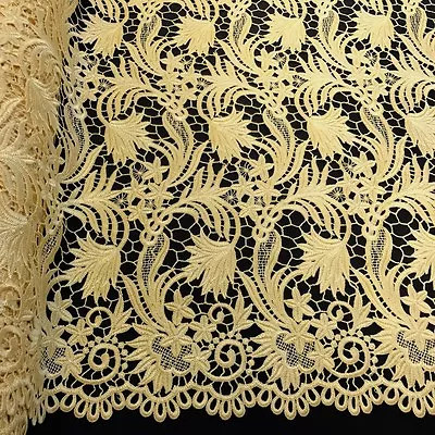 Daphne Guipure Venice French Lace Embroidery Fabric 52  Wide Many Colors • £28.92