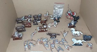 Vintage Antique Armored Miniatures Knights Metal Lead Lot • $49.99