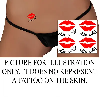 Kiss Me   Temporary Tattoo X4  Hotwife Cuckold BBC Queen Of Spades • £4.99