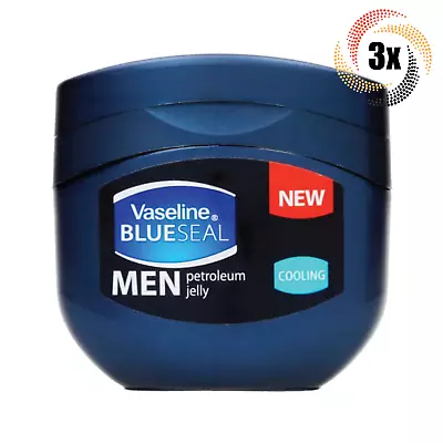 3x Jars Vaseline Blue Seal Men's Cooling Petroleum Jelly | 3.4oz | Fast Shipping • $15.01