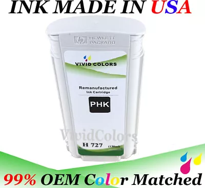$39.99 • Buy Remanufactured HP 727 Photo Black B3P23A For T2500 Printer 
