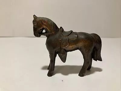 Vintage Copper Metal Horse Figure Country Fair Carnival Animal Toy Decor • $8.99
