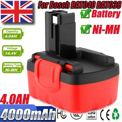£15.99 • Buy 4.0Ah For Bosch 14.4V Battery BAT038 BAT040 BAT140 2607335533 PSR GSR PSR1440