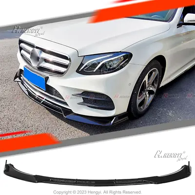 For Mercedes W213 E Class 2017-2020 Front Bumper Lip Glossy Black Splitter Body • $67.99