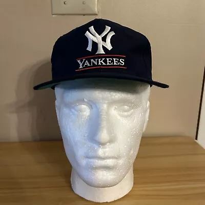 New York Yankees Spell Out  MLB  Snapback Clark Sportsware Hat Cap 90s Vintage • $26.99