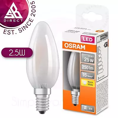 Osram LED Lamps For Line Voltage│Frosted Filament│2.5 W│1 PACK│250 Im│Warm White • $30.47