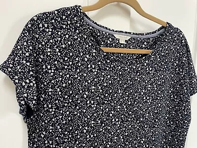 White Stuff Navy Tunic Dress * Size 10 * Love Heart Ditsy Pattern • £4