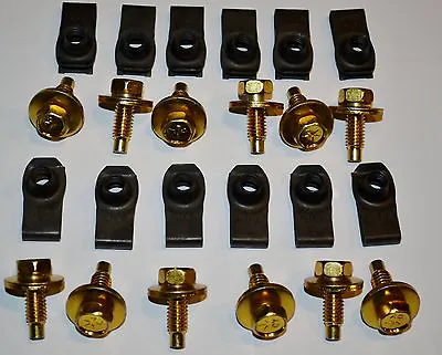 60-70 Ford Mercury Front Fender Yellow Zinc Bolt Kit Bolts Nuts Mustang Comet • $21.99