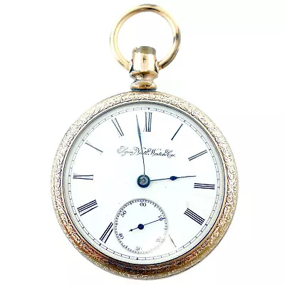 Elgin National Watch Co. White Dial Mens Cooper Pocket Watch As Is Parts/repairs • $125