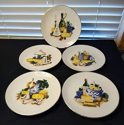 Set Of Six Kahla German Democratic Republic 7-1/2  Cake Salad Plates W/Gold Rim • $23.99