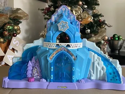 Fisher Price Disney Frozen Little People Elsa's Ice Palace Doll House Song Light • $28