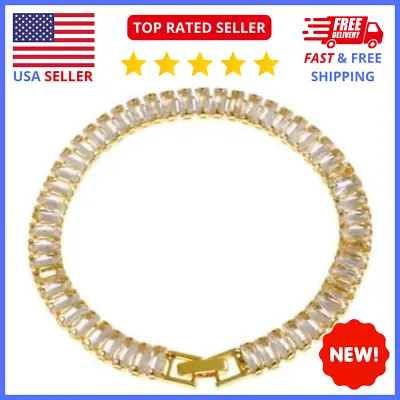 8in Miami Cuban Chain Necklace For Men: Hip Hop CZ Light Tube • $10.36