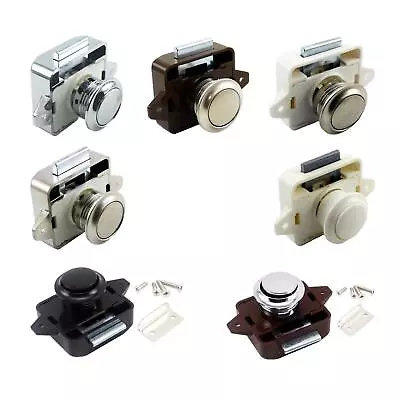 Push Button Latch Lock Professional Drawer Knob For Van Yacht Motorhome • $9.49