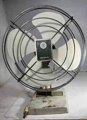 Vintage 1960's Westinghouse Oscillating Desk Fan Avocado Green • $34