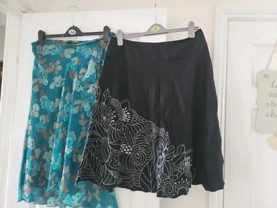 £2.99 • Buy Two A-Line Embroidered Skirts From M&S Newlook Size 14
