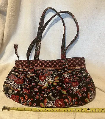 Vintage Vera Bradley Quilted Tote Shoulder Bag Purse Red Roses White 13  • $14.98