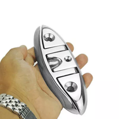 NEW 6  Boat Flip Up Folding Pull Up Cleat Flush Mount 316 Marine Stainless Steel • $29.01