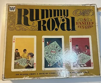 Vintage 1965 Rummy Royal Card Board Game Set By Whitman #4804 Complete • $18