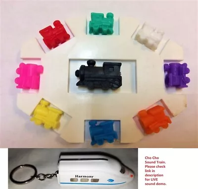 Mexican Train Domino Hub Steam Engine Cho Cho Sound Starter  Center 8 Markers • $14.95