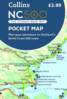 NC500 Pocket Map By Collins Maps NEW Book • £6.31