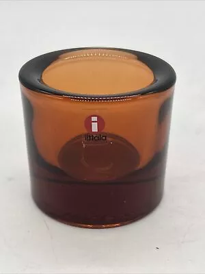 Iittala Kivi Sevilla Orange  VOTIVE 60mm Candle Holder Limited Marimekko #72 • $105