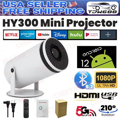 4K Mini Projector 10000 Lumen LED 1080P WiFi Bluetooth UHD Portable Home Theater • $96.59