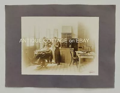 Antique PHOTO Paris France MEDICAL DOCTOR DENTIST OFFICE Eye Chart SCHOOL Sylve • $175