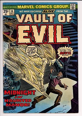 Vault Of Evil #14 VG+ Marvel (1974) - Bronze Age Horror • $7.99