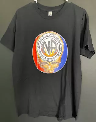 Grateful Dead Narcotics Anonymous T Shirt Size L Black Crew Neck • $15