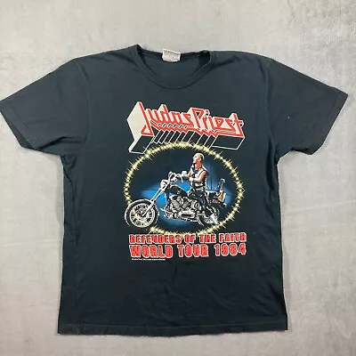 Vtg Y2k Judas Priest T-Shirt Defenders Of Faith 1984 World Tour 2005 Sz M • $26.98