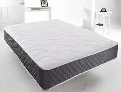 Cool Blue Gel Memory Foam Sprung Mattress 3ft 4ft 4ft6 Double 5ft King 6ft • £114.99