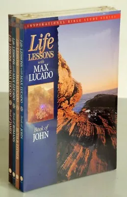 Life Lessons With Max Lucado 4 Book Set. John Ruth & Esther Romans James Softc • $11.95