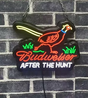 10  Vivid LED Pheasant After The Hunt Neon Sign Light Lamp Beer Bar Wall Decor • $84.99