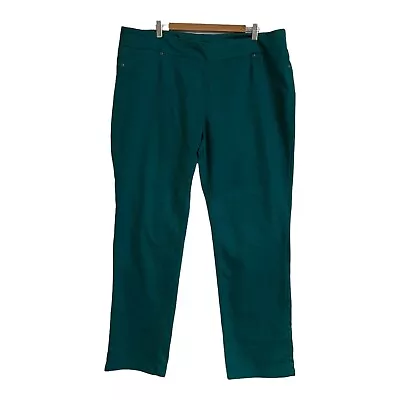 Millers Womens Pants Size 20 Green Straight Stretch Pockets Comfort Plus Size • $16.30