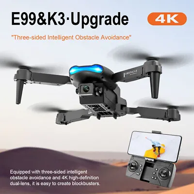 Drone X Pro WIFI FPV 4K HD Camera 3 Batteries Foldable Selfie RC Quadcopter Gift • £32.55