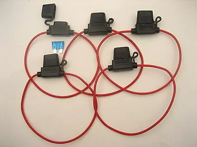 5X In-line Inline Fuse Holder ATC/ ATO Automotive Waterproof 14 GA Marine Grade • $15.95