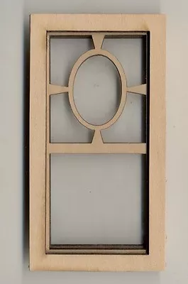 Window - Prairie Oval - 2181 Wooden Dollhouse Miniature 1:12 Scale 1pc USA Made • $7.80