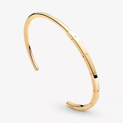 Pandora  Bangle  Bracelet Size 175 Cm Gold Plated In A Pouch • £65