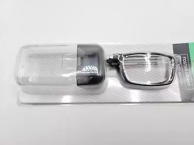 Foster Grant To-Go Folding Micro-Readers Reading Glasses Hard Case +1.50 • $17.05