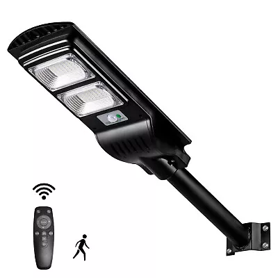 Outdoor Commercial 9900000LM LED Solar Street Light IP65 Dusk-to-Dawn Road Lamp • £24.33