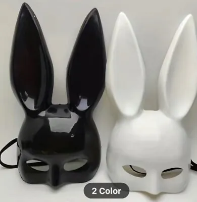 Cosplay Bunny Mask Masquerade Dom Bdsm Party Costume White Or Black Sexy NEW NIP • $12.50