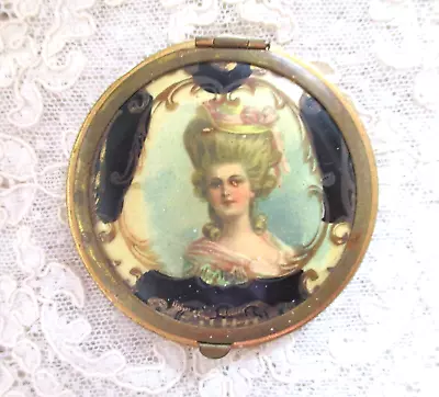 VINTAGE Powder Rouge COMPACT Colonial Lady Antique • $24