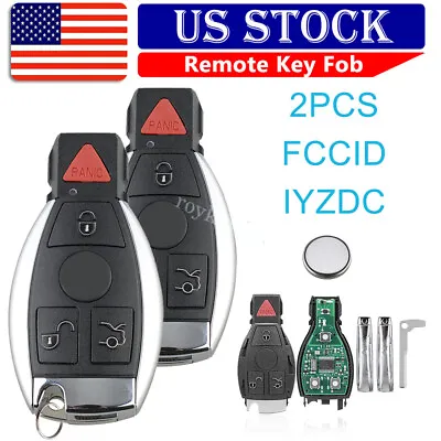 2 Remote Key Fob IYZDC For Mercedes C230 C250 C280 C300 C350 C400 CLK350 CLK550 • $29.89
