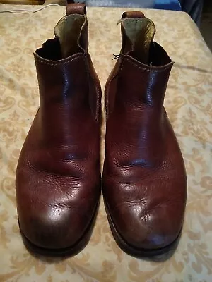 Mens Vtg Martin Dingman Brown Leather Boots Size 9M Soft Leather Insole Lining • $20