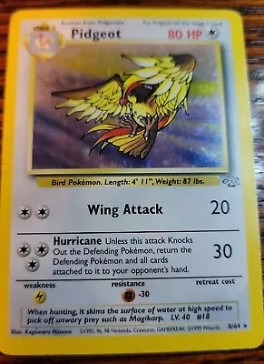 $15.99 • Buy Pidgeot 8/64 MP Holo Rare Jungle Set Unlimited Edition Pokemon Card 1999 WOTC