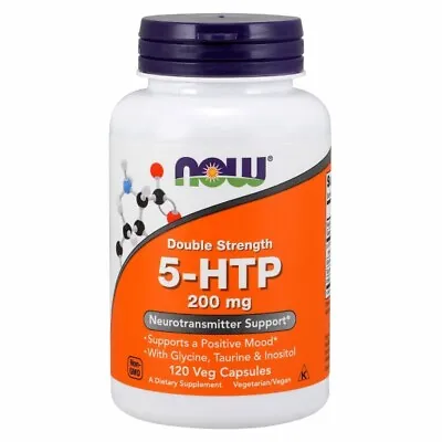 $75.39 • Buy Double Strength 5 HTP 120 Vcaps 200 Mg By Now Foods