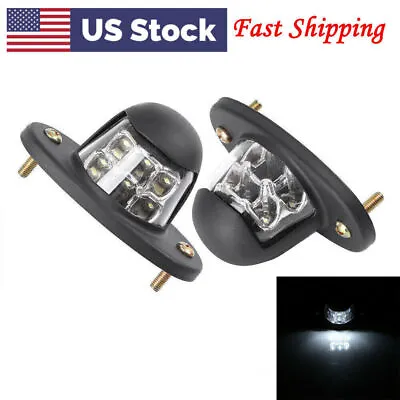 License Plate Door Bed Light Universal 12V White 6 LED 2PCs Truck SUV Car USA • $14.23