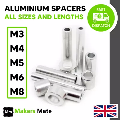 £37.99 • Buy Aluminium Standoff Spacers M3 M4 M5 M6 M8 Round Spacer Stand Off Multi-Packs UK
